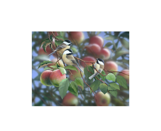 Bradley Jackson 花と金のあしらいのパネルアート Bradley Jackson | Wildlife Artist