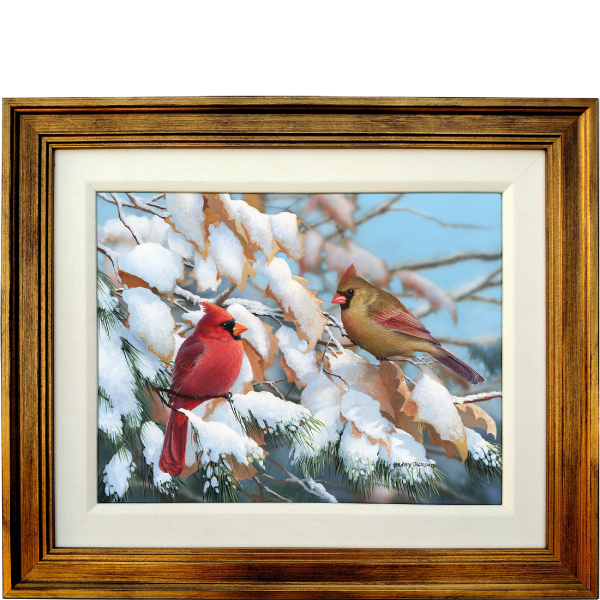 A Crisp Winter Day - Cardinals - original artwork