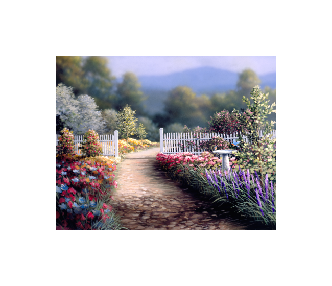 Bradley Jackson 花と金のあしらいのパネルアート Bradley Jackson