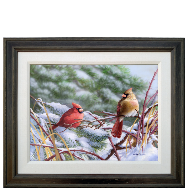 Winter Cardinals - original artwork